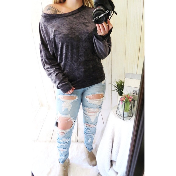 NWT Cozy crushed velvet pullover ☕️ - Picture 2 of 7